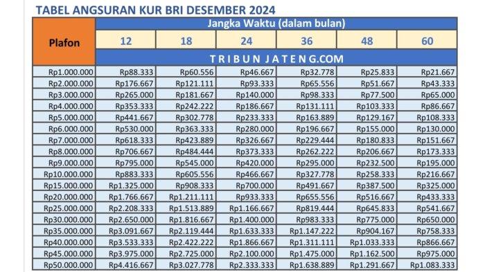 Daftar Angsuran KUR BRI 2025 Pinjaman Rp 10 Juta hingga Rp 200 Juta, Simak Syarat dan Simulasi Cicilan - Radar Madiun